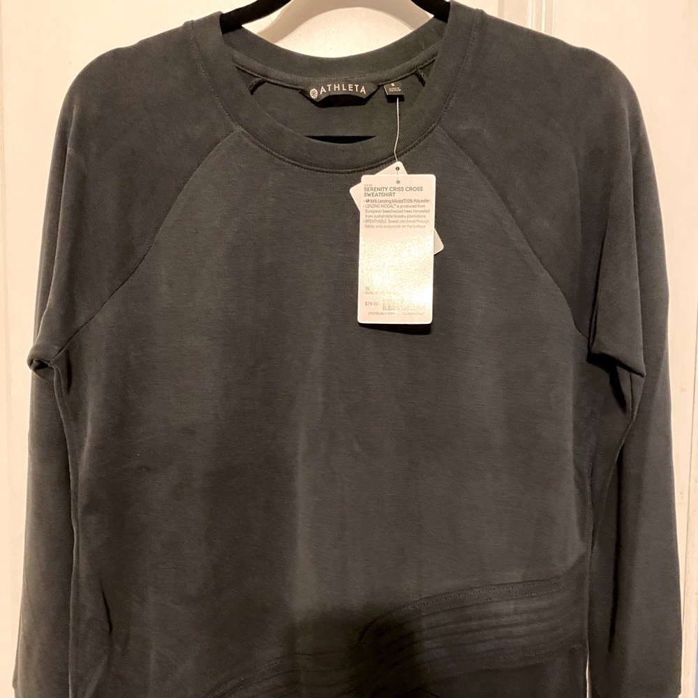 Athleta Serenity Criss Cross Sweatshirt